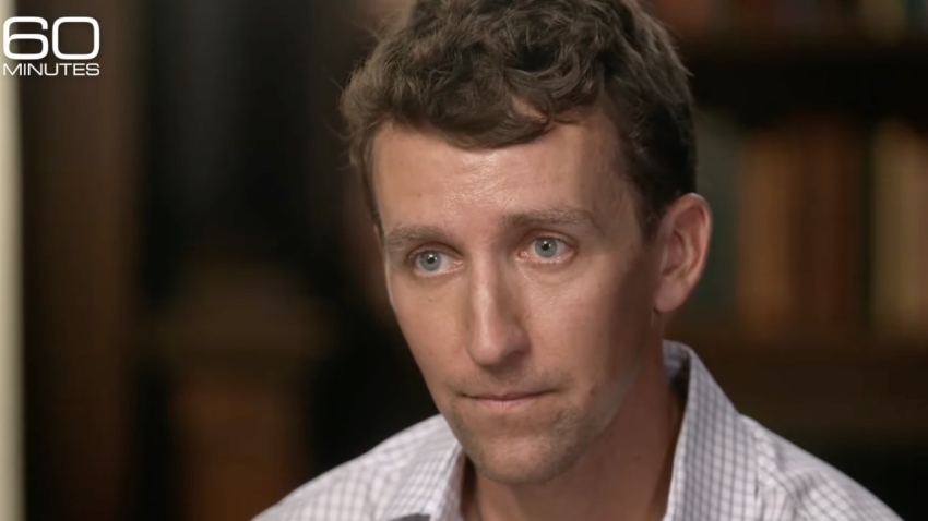 Patrick Clancy speaks with Ross Douthat during an interview on CBS News'