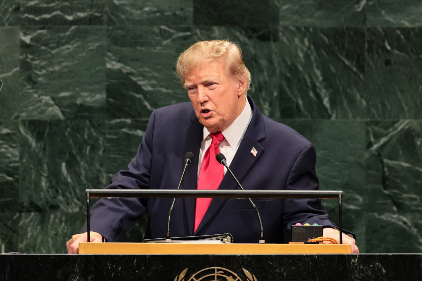 President Donald Trump speaks during the 81st session of the United Nations General Assembly in New York City on Sept. 22, 2026.