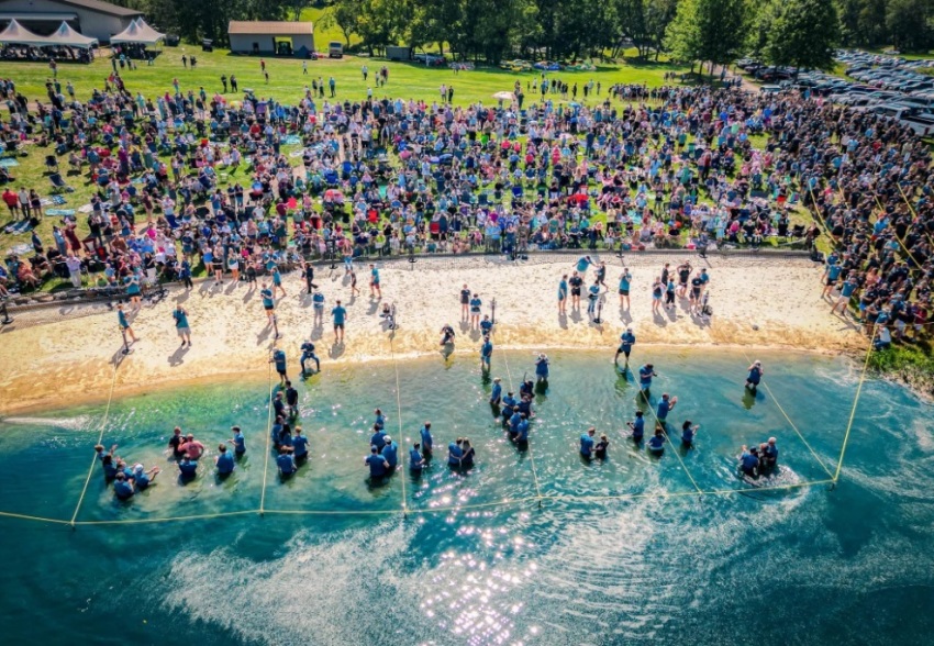Biltmore Church holds its annual Outdoor Baptism event in Fletcher, North Carolina, on Sept. 13, 2026.