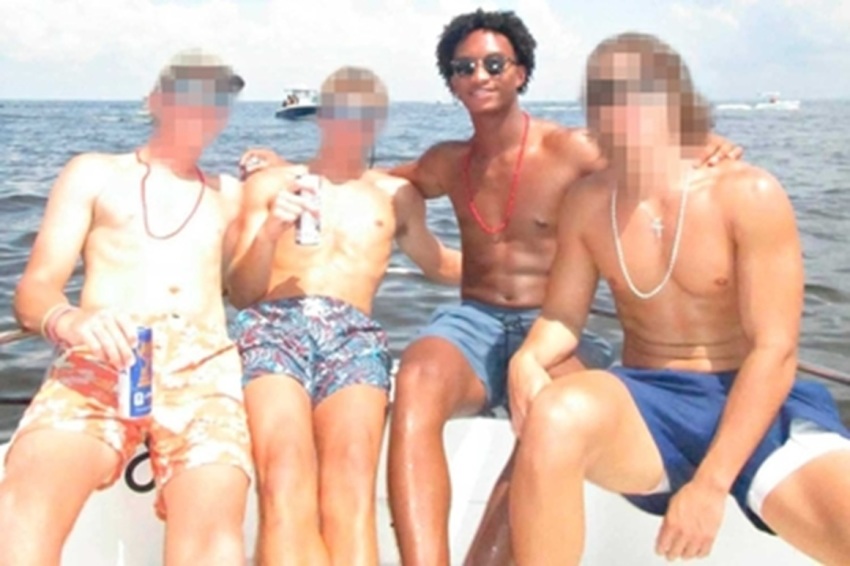 Nolan Wells is pictured with friends on July 4, 2026.