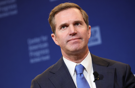 Kentucky Gov. Andy Beshear speaks during an event titled "How Democrats Can Connect with America" at the Center for American Progress on Feb. 19, 2026, in Washington, D.C.