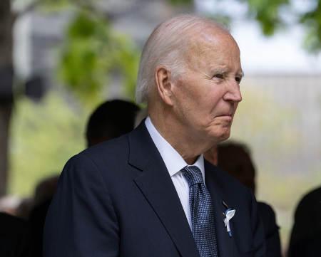 Former U.S. President Joe Biden attends a ceremony to commemorate the 25th anniversary of the September 11th terrorist attacks on the World Trade Center at the National 9/11 Memorial & Museum on Sept. 11, 2026, in New York City. The United States is marking the 25th anniversary of the terrorist attacks of Sept. 11, 2001, when a group of al-Qaeda hijackers flew airplanes into the World Trade Center, Shanksville, Pennsylvania, and the Pentagon, killing nearly 3,000 people.