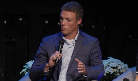 Volunteer firefighter Andrew Coates appears at the Family Research Council’s Pray Vote Stand Summit in Leesburg, Virginia, Sept. 25, 2026. 