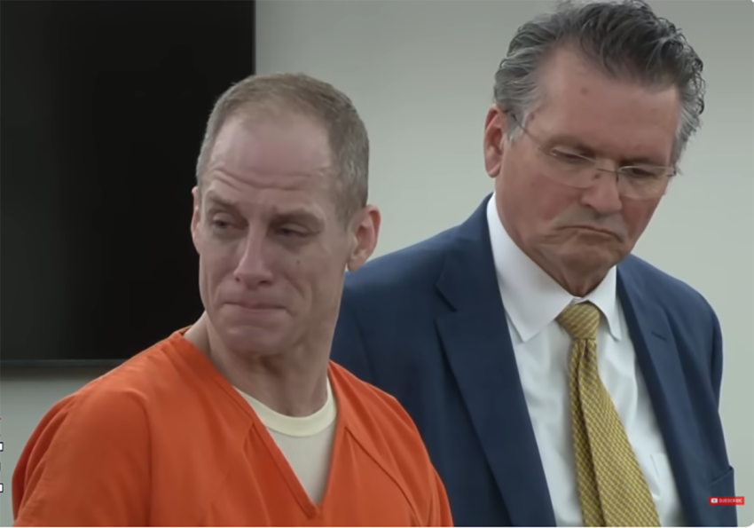 Caleb Flynn became emotional as he addresses is daughters, parents and in-laws at his sentencing on Oct. 5, 2026.