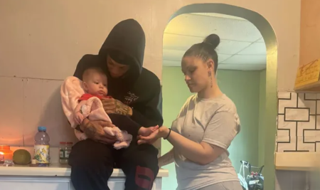 The late Angelina Stone (R) appears in this photo with one of her father's children and her late daughter, Amari’anna Renee Windham.