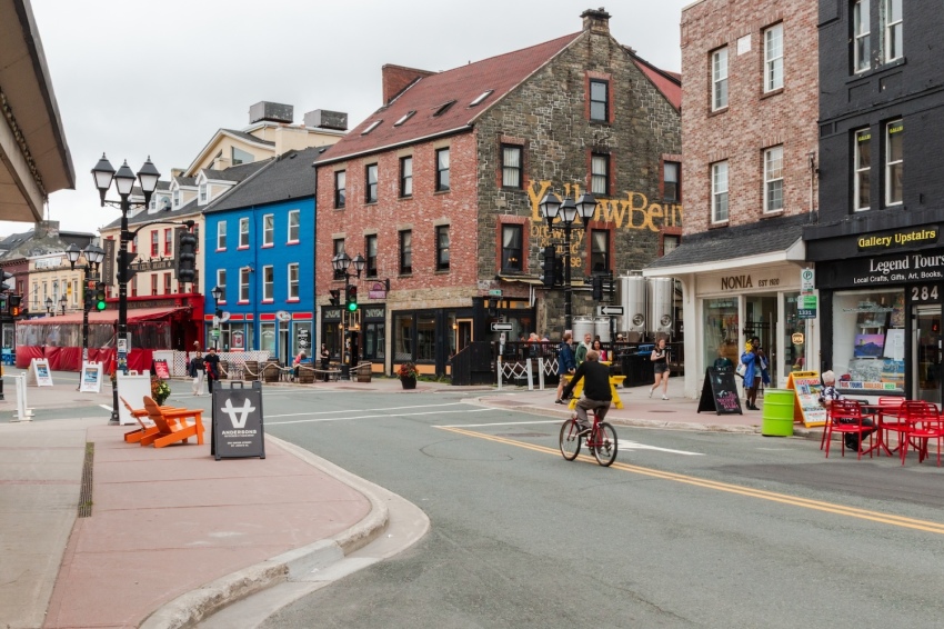 Water Street in St. John’s, Newfoundland and Labrador. 