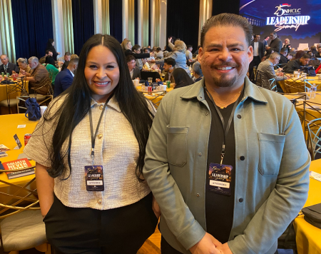 Marissa Franco, youth director at Templo El Calvario in San Angelo, Texas, and Mauricio Franco Jr., executive pastor at Templo El Calvario in San Angelo, Texas, attend the National Hispanic Christian Leadership Conference's 25th Anniversary Summit at the Museum of the Bible in Washington, D.C., Oct. 20, 2026. 