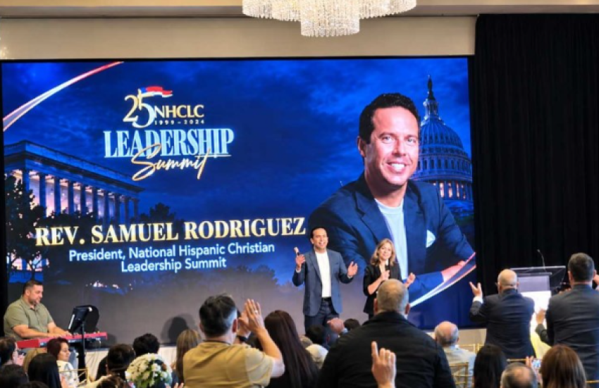 Rev. Samuel Rodriguez speaks during the NHCLC's 25th anniversary event held at the Museum of the Bible in Washington, D.C. 