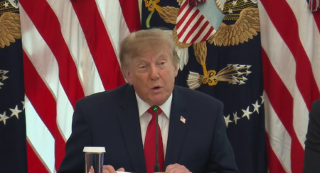 President Donald Trump participates in a White House roundtable, Oct. 21, 2026.