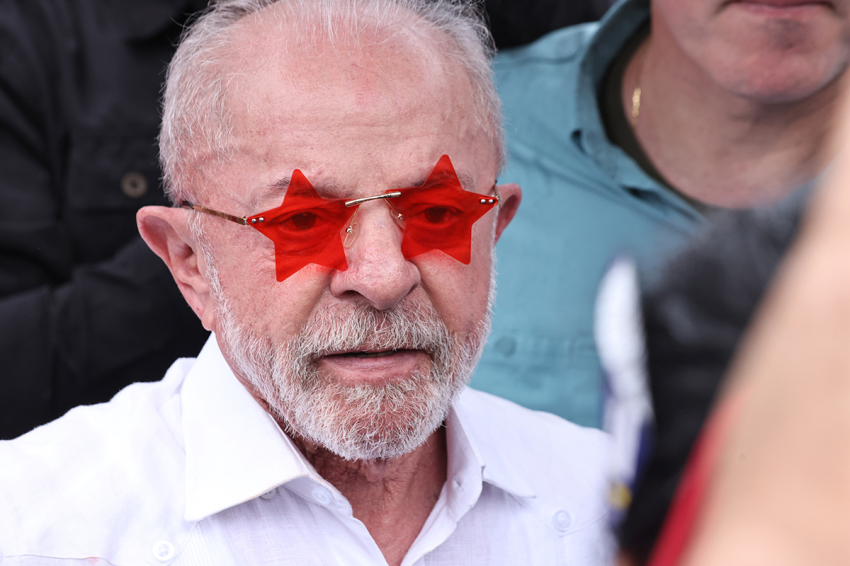 Luiz Inácio Lula Da Silva, incumbent president of Brazil and presidential candidate looks on after casting his vote during general election day on Oct. 25, 202, in Sao Paulo, Brazil. Brazilians will vote for the president who will run the country for the next 4 years. Current President Luiz Inácio Lula Da Silva and Flávio Bolsonaro, son of former president Jair Bolsonaro, face off in a tight presidential runoff. 