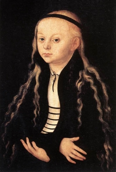 Magdalena Luther (1529-1542), daughter of Protestant Reformation leader Martin Luther who died of illness at age 13.