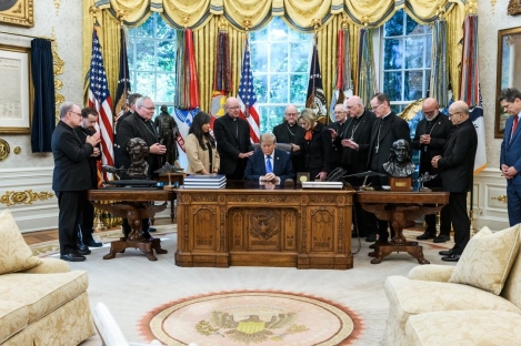 Catholic bishops apologize after prayer over Trump goes public: 'A heavy sadness'