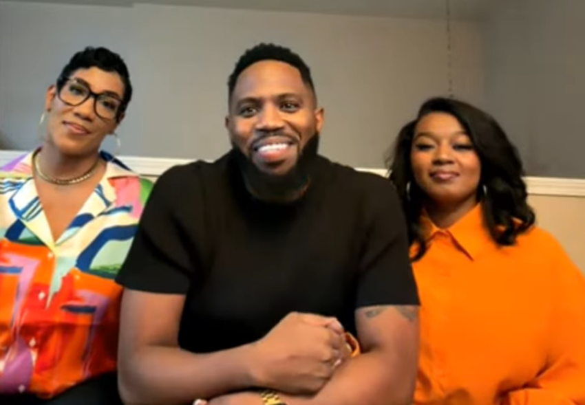 Pastor Israel Ford (C), who co-founded LifeWorks Church in Cleveland, Ohio, with his wife, Lydia Ford (L) added Shakayla Ford (R) to their marriage as a "second wife" in 2023 to become a Christian throuple.