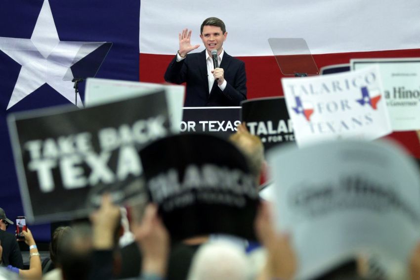 Democratic U.S. Senate candidate James Talarico speaks during a campaign rally at the Kay Bailey Hutchinson Convention Center on Oct. 29, 2026 in Dallas, Texas. 