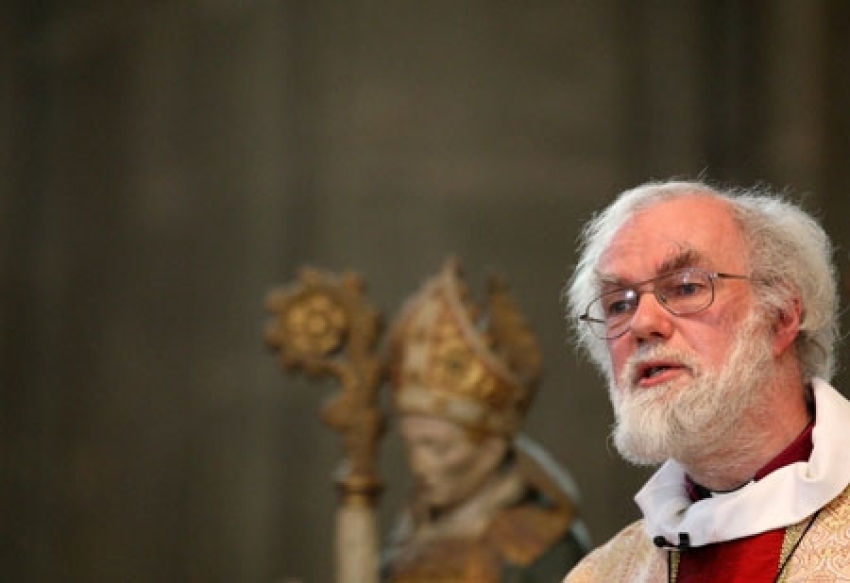 Former Archbishop of Canterbury Dr. Rowan Williams is seen here at Canterbury Cathedral, Canterbury, Kent, on April 4, 2010.