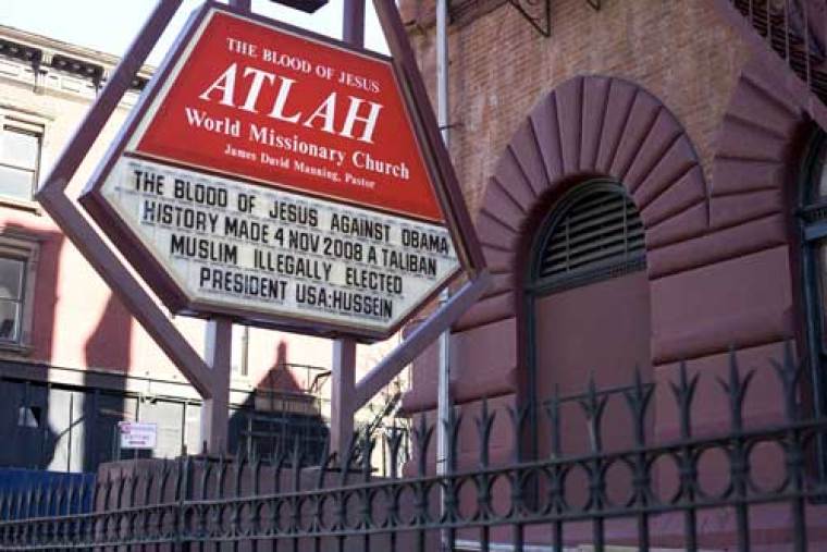 Atlah Anti-Obama Sign Outside of Church