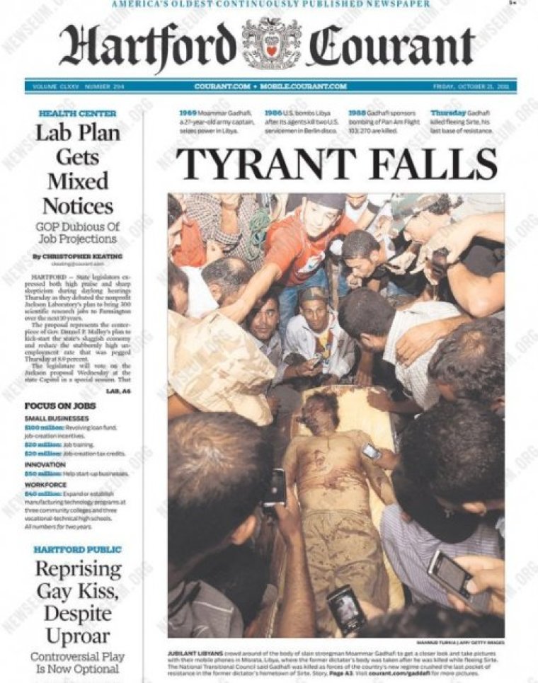 The Hartford Courant front page