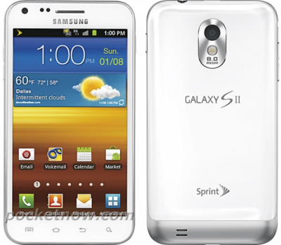 Sprint's White Samsung Galaxy S2 (Epic 4G Touch)