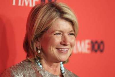 Homemaking expert Martha Stewart arrives as a guest for