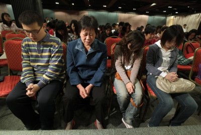 Christians attend a Sunday service at Shouwang Church in Beijing's Haidian district, in this Oct. 3, 2010, file photo. Shouwang is a 