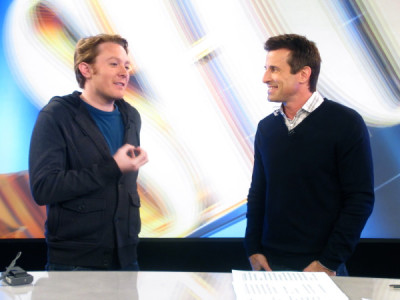 Former American idol runner-up Clay Aiken (left) is considering a run for a North Carolina seat in the House of Representatives.