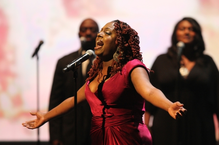 Ledisi performs "The Answer to Why" at the 35th Anniversary Celebration for Bishop T.D. Jakes at the AT&T Performing Arts Center/Winspear Opera House on June 8, 2012, in Dallas, Texas.