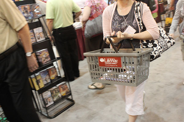 A woman shops at LifeWay during the Southern Baptist Convention's Annual Meeting in New Orleans, Tuesday, June 19, 2012.