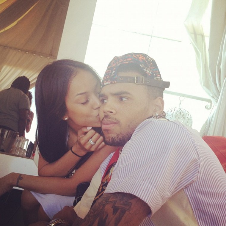 Chris Brown and girlfriend Karrueche Tran. 