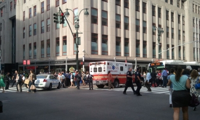 A woman shared on Twitter about the Aug. 24, 2012 shooting in New York City: "There was a shooting in front of the Empire State Building around 9 a.m. We heard it from the M34 bus at 5th Ave."