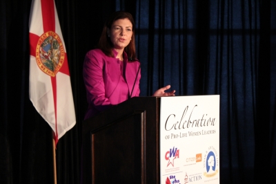 Sen. Kelly Ayotte (R-N.H.) speaks at "Celebration of Pro-Life Women Leaders" during the Republican National Convention, Tampa, Fla., Aug. 30, 2012.