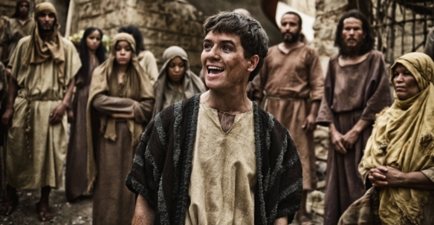 Stephen, shortly before his martyrdom in The History Channel's