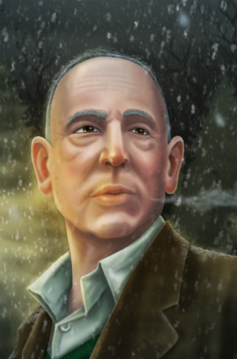 C.S. Lewis painting