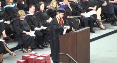 Valedictorian Roy Costner of Liberty High School in Pickens County, South Carolina