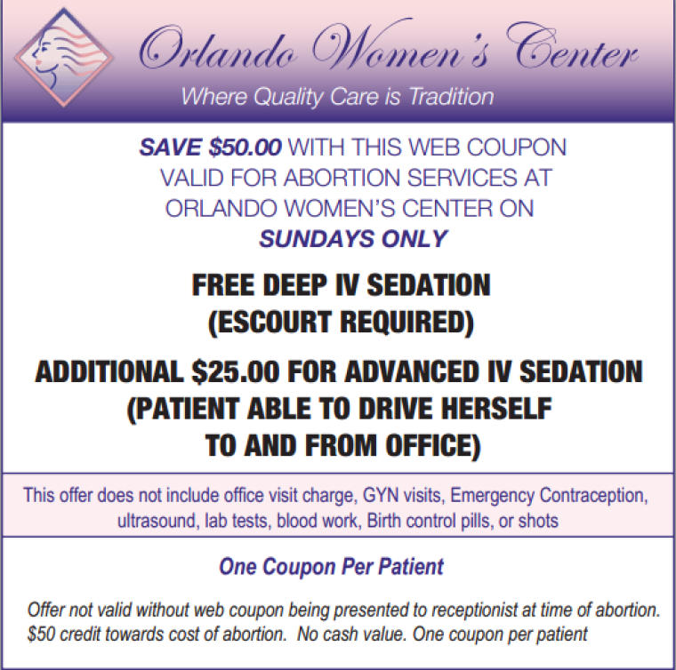 Abortion Coupon