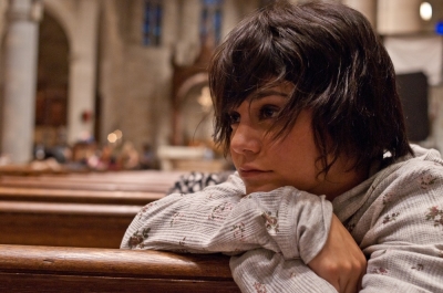 Vanessa Hudgens in character for the upcoming film "Gimme Shelter."