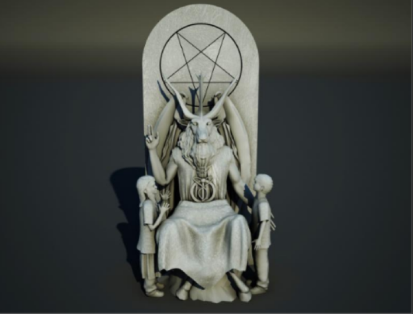 The Satanic Temple has submitted designs for its sculpture to be erected on the grounds of the Oklahoma Capitol in Oklahoma City, Okla., Jan. 6, 2014.