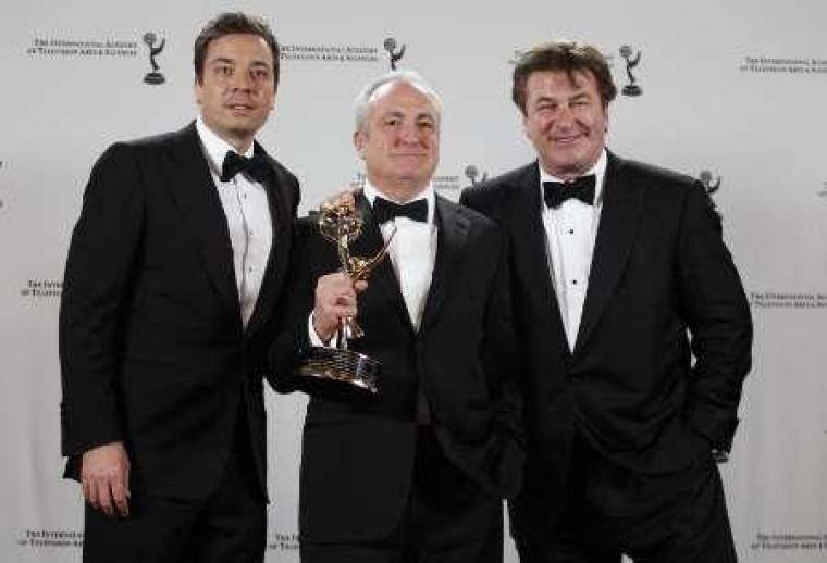 Jimmy Fallon, Lorne Michaels, and Alec Baldwin