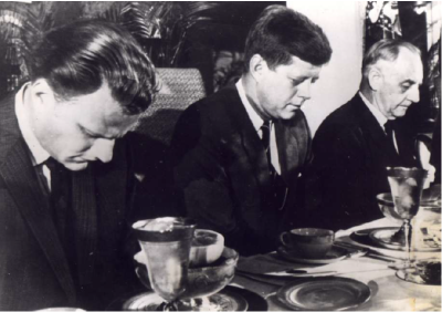 Billy Graham Prays with President Kennedy