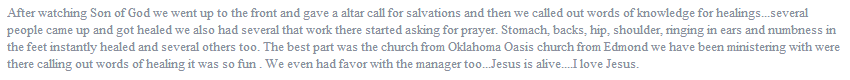 An email to Mark Burnett and Roma Downey, directors of "Son of God," testified about people committing their lives to Christ after the recent film.