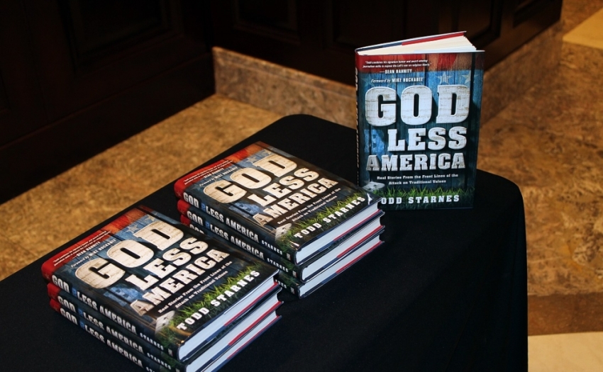 Copies of Todd Starnes' latest book, 