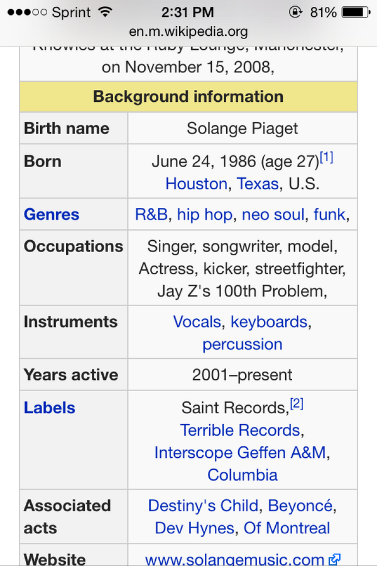Solange wikipedia