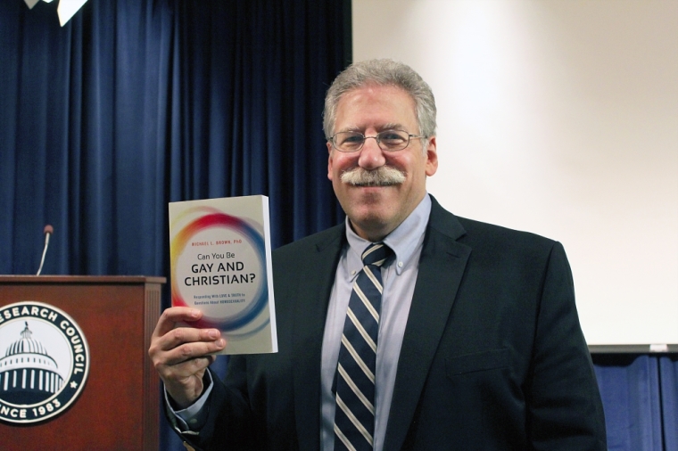 Michael Brown, Ph.D., author of "Can You Be Gay and Christian?" speaking at the Family Research Council, Washington, D.C., May 14, 2014.