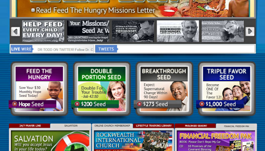 Todd Coontz's website offers donors the opportunity to plant various 