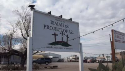 The church of the Isaiah 58 Project in Quartzsite, Arizona, as seen in this Feb. 25, 2011, report<span style=