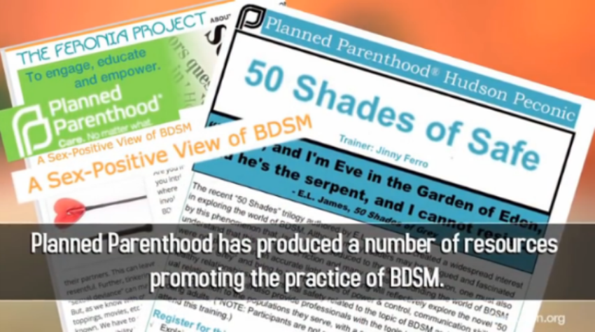 Planned Parenthood BDSM sex education materials, including "50 Shades of Safe."