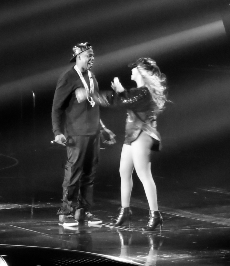 Jay-Z and Beyonce on Concert