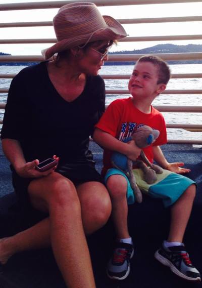 Sarah Palin and her son, Trig.