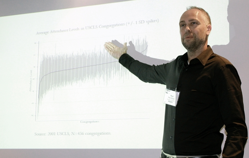 Paul Djupe, associate professor of political science at Denison University, presenting "The Choice That Matters: Politics in the Role of Leaving Congregations," at the American Political Science Association Annual Meeting, Washington, D.C., Aug. 30, 2014.