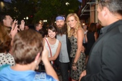 Duck Dynasty stars attended the premiere of the film "The Song" on Sept. 23, 2014.
