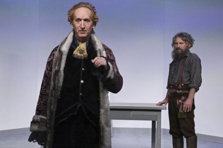 Larry Cedar and Armin Shimerman in The Gospel According to Thomas Jefferson, Charles Dickens and Count Leo Tolstoy: Discord.